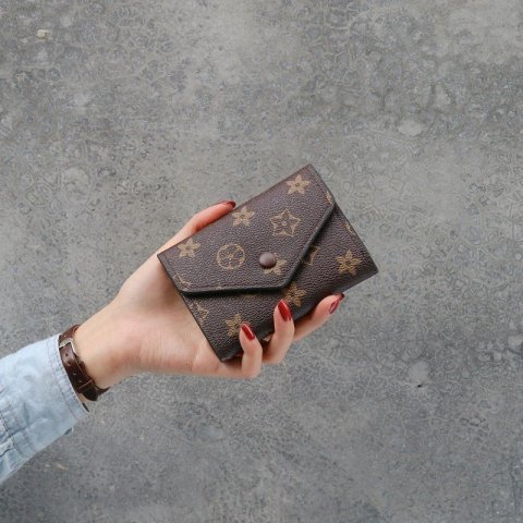 2025 New Unisex Uxury Fashionable Canvas Wallet Multiple Card Slots Snap Multicolor Blue ID Window Long Short