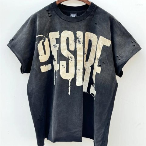 Men&#039;s T Shirts Washed Saint Punk Art Limited Edition BOX TEE Hand Worn Vest T-Shirts Men Women High Quality Shirt