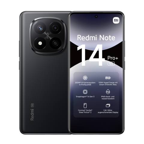 Global Version Redmi Note 14 Pro+ 5G Smartphone Snapdragon 7s Gen 3 200MP Rear Camera 120W HyperCharge IP68