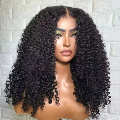 180density Brazilian Kinky Curly Wigs 13x4 HD Lace Frontal Wig Glueless Human Hair 4C Afro Curly Lace Front Wigs Synthetic HD Lace Closure Wigs