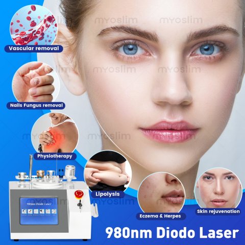 6 IN 1 980nm Laser-Vascular Removal Machine Diode Laser-980 Physiotherapy For Vascular And Spider Vein Removalpro