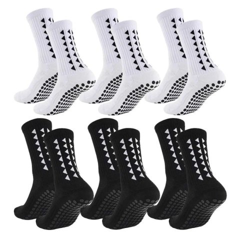 6Pairs Men Women Grip SOCKS Towel Bottom Sport SOCKS Soccer Cycling Running Exercise Athletic SOCKS Z250610