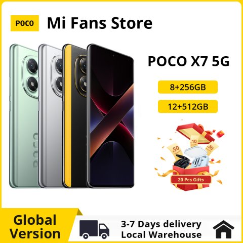 POCO X7 Global Version Smartphone Dimensity 7300-Ultra 6.67&quot; 1.5K AMOLED Curved Display 45W Turbo Charging NFC