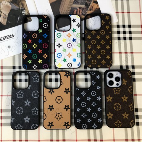 Designer Fashion Phone Cases for iPhone 17 Pro Max 16 15 14 13 12 11 16Plus iPhone Cover for Samsung Galaxy S25 S24 S23 S22 S21 S20 Luxury Fashionable PU Leather Phone Case