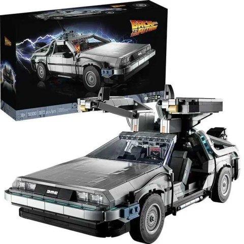 10300 DeLorean Back to Future Time DMC-12 Machine Sports Car Building Blocks Suitable for Childrens Christmas Toy Set W250408