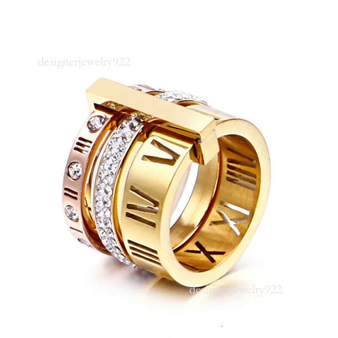 High Quality Designer for Woman Ring Zirconia Engagement Titanium Steel Love Wedding Rings Sier Gold Fashion jewelry Gifts