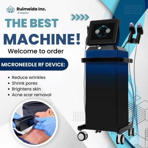 RF Microneedling Machine 3 In 1 With Ice Hammer For Wrinkle Removal Skin Tightening Collagen Therapy Anti-Aging Rejuvenation Device For Face and Body