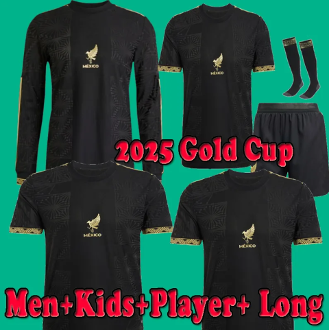 24 25 26 jerseys copa Mexico 1985 Retro Kit football shirt red white soccer shirts CHICHARITO LOZANO 2024 2025 2026 Gold Men and kids sets uniform 1998 Free shipping