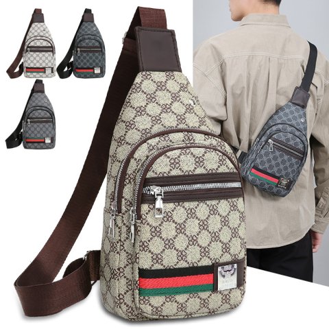 Free Shipping Designer Bag 2025 New Business Casual Luxury Chest Bag For Men Korean Style Men&#039;s Shoulder Crossbody Trendy Backpack Front Cross-border