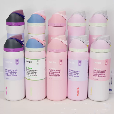 Designer 24oz 32oz Kids Insulated Water Bottle with Handle Travel Mug with Straw Lid Stainless Steel Water Iced Tea Coffee Tumblers For Christmas Gifts