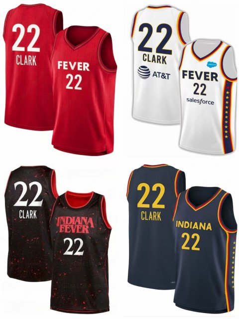Indiana Fever 22 Clark Basketball Jersey Bonner Colson Cunningham Dantas Howard Mitchell Hull Timpson Turner Embroidery Custom Bonner25