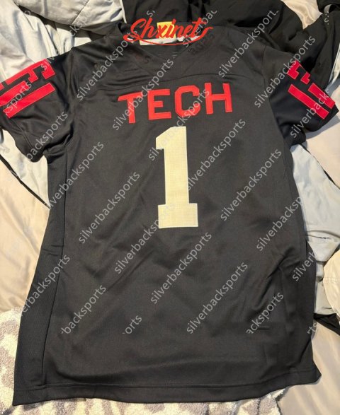 Custom 2025 American College Football Jersey Tech Red Alabama College 90s classic Movie V-Neck Embroidered Stitched Letters with Short sleeve Adult Jersey