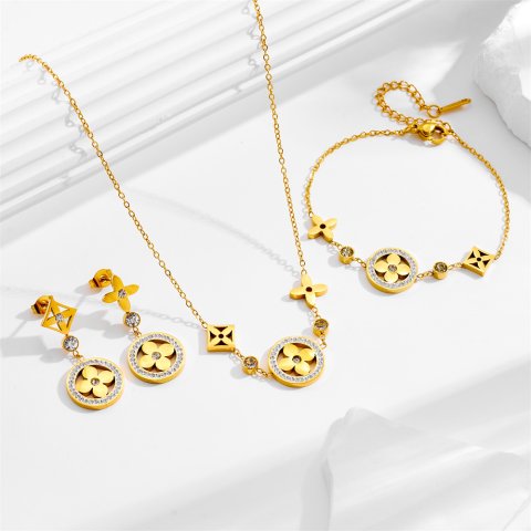 Designer Earrings For Women&#039;s Earrings Titanium Steel Colorless Necklace Bracelet Earrings Collection Personality Simple Style Fashionable Luxury Earrings