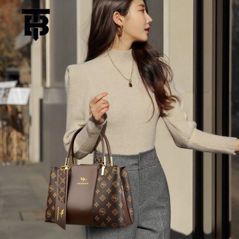 Tby BHULAMTE Designer Luxuriy Atmospheric Women&#039;s Handbag Fashion Printed Versatile Elegant Middle-aged Mom Shoulder Bag Free Shipping Business Bag