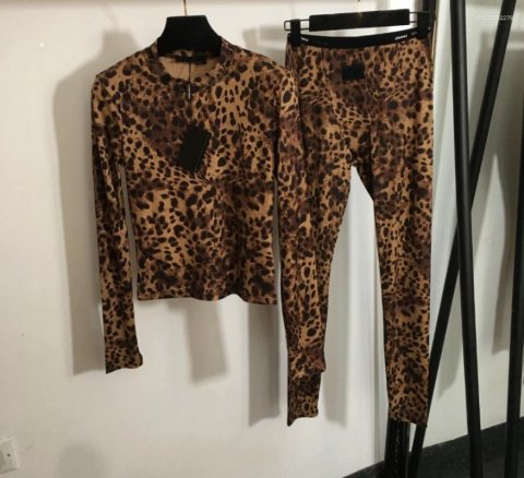 Active Sets 2025 Fashion Spring Letter Woven Waist Round Neck Short Vest Stretch Thin Foot Leggings Yoga Sports Set