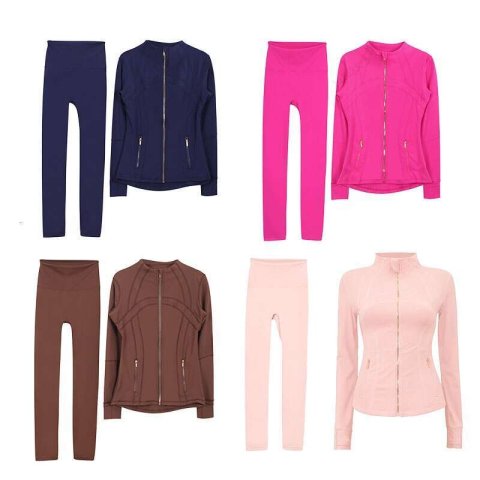 Sale Designer Yoga Short Womendefine Workout Sport Coat Fiess Gold Zipper Jacket Sports Quick Dry Activewear Top Solid Zip Up Sweatshirt Sportwear Hot Sell