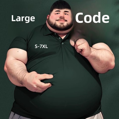 Plus Fat Mens Summer T-Shirt Oversized Cotton Polo Printed Embroidery Details up to 7XL Sizes Included