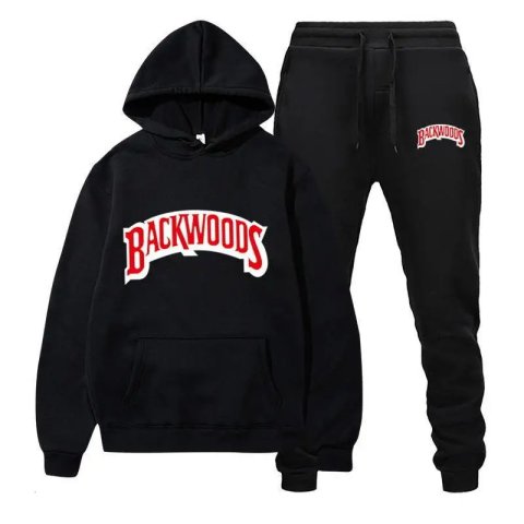Men Set Fleece Hoodie Pant Thick Warm Tracksuit Sportswear Fashion Backwoods Hooded Track Suits Male Sweatsuit 241024