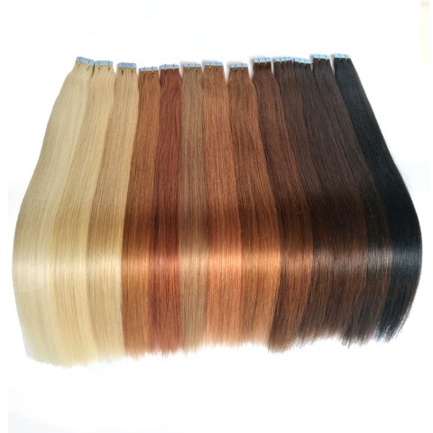 Tape In Human Hair Extensions Skin Weft Tape Hair Extensions 100g/40pieces Brazilian Hair Hablonde Double Sides Adhesive Cheap