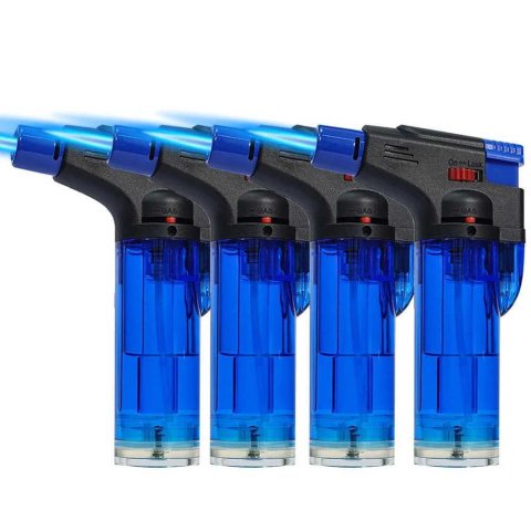 4pcs Torch Lighter Jet Flame Butane gas Mini Refillable Windproof Lighters for BBQ Kitchen Candle Fireplace GrillT250301