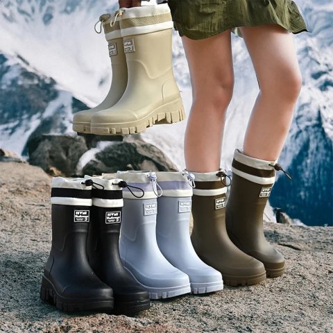 Family-sized Waterproof Non-slip Rain Boots for Outdoor Activities Matching s for Adults Kids 250806