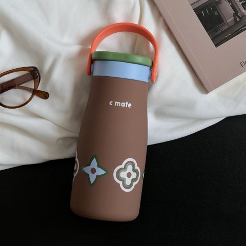 Portable Straw Dual Drinking Cup Ceramic Inner Liner Insulated 316 Couple Female Student HighValue Milk Water 250808