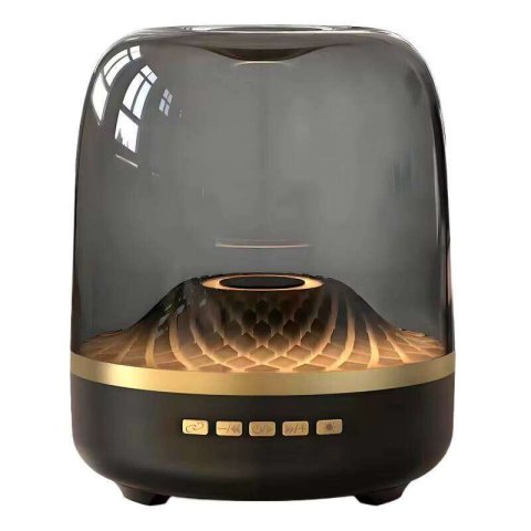 DHgargets Harman Kardon Style Bluetooth Speaker - RGB LED Desktop Subwoofer with 15W Bass, 5.3 Bluetooth (2 Sizes, Black)