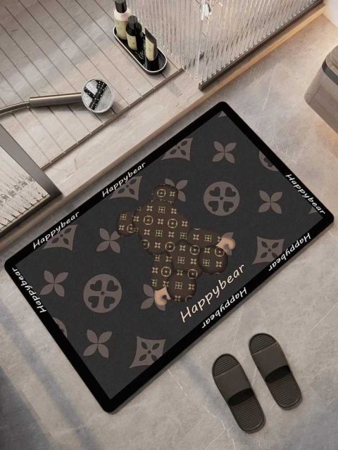 Non-slip Bathroom Floor Mat - Highly Absorbent and Soft Bath Rug for Tub and Shower - Machine WashableXJ250722