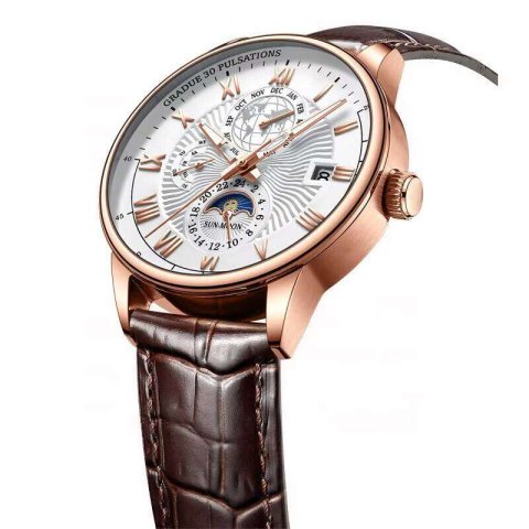 DHwatches Men&#039;s Business Leather Watch - 50M Waterproof Quartz Dress Watch with Date & Luminous (Model 908)