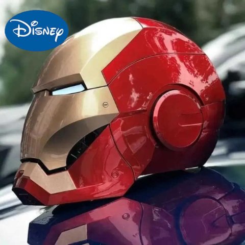 Disney Marvel Iron Man Helmet Mk Jarvis Wearable Automatic Opening And Closing Hood Deformable Luminous Hood Mechanical Arm Toy Gifts W250613
