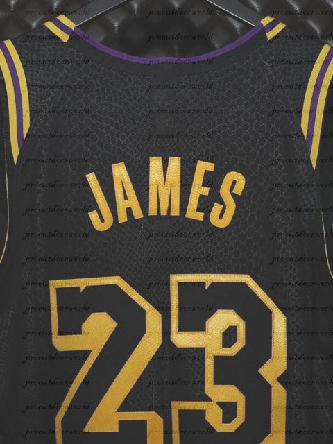 2025-26 City Edition Men&#039;s Black/White/Catanla Basketball Jeresys Custom Nom and Num Embroidery James Doncic Ayton James Jr