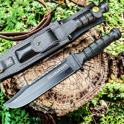 Portable Outdoor Survival Knife for Camping & Cutting - Multi-Purpose Tactical Tool