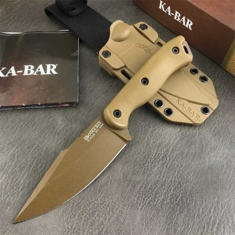 High Quality BK18/BK19 Harpoon Military Fixed Blade Knife D2 Blade Nylon Fiber Handle Outdoor Utility Combat Straight KnifeXJ250510
