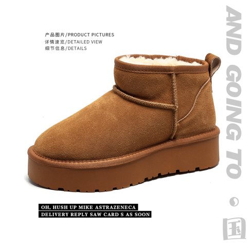 free shipping for designer Boots women Thick-soled snow boots short ankle boots with fleece thickening anti-slip wear-resistant