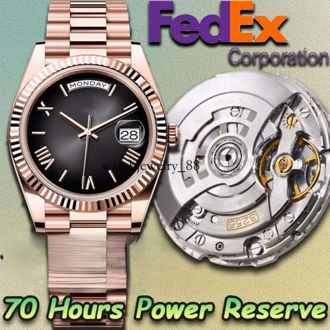 Deigner Men Super Quality Top 40MM Watch Roe Gold Day Dat ARF Factory Cal.3255 Automatic nical Watche Men 904L Stainle Steel Sapphire Waterproof 100