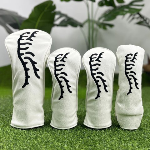 white abstract tiger golf club head cover Durable waterproof providing the protection for your golf club 250829