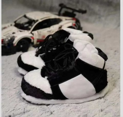 Cute Cartoon Warm He Plush Shoes for Men/Women Winter Cotton Cute Shoes for Women Foam Sneakers Bread Fat Slippers Size Y250818