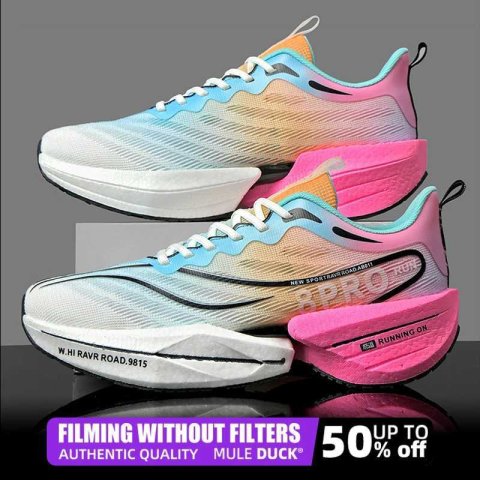 Special carbon board sports running shoes marathon air cushion mens breathable lightweight womens comfortable sports shoes M251011