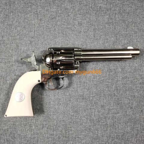 Colt 1873 Single-Action Army Revolver Replica Alloy Toy Gun Blaster Soft Bullet Shell Ejected Gun Pistol for Adults CS Pubg Jedi Look Real Moive Collection Gifts