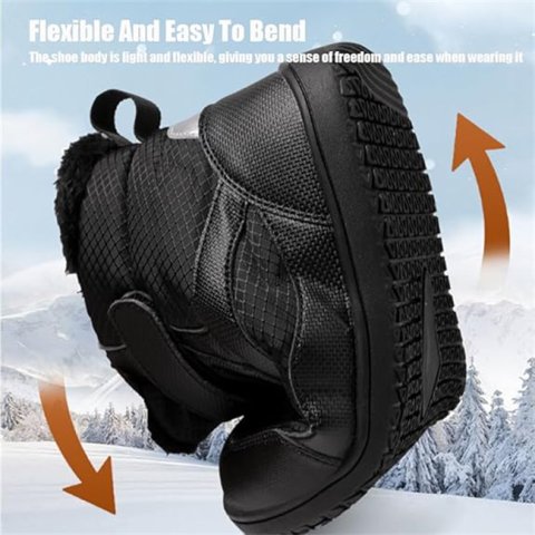 Sneakers Men Fashion Barefoot Boots Winter Warm Wide Toe Box Zero #DAF02 Drop Waterproof Non-Slip Snow Boots For Men