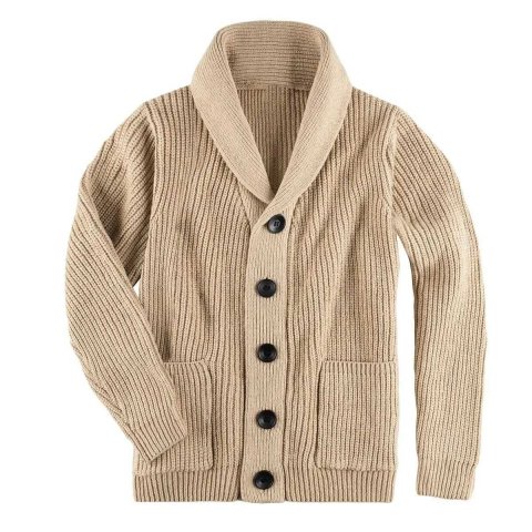 New Arrival Autumn and Winter Sweater Mens Turtle Neck Button Knitted Top Mens Long Sleeve Loose Knitted Open cardigan Oversized Sweater XXL Z250102