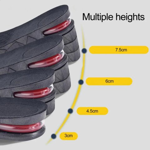 Booster Pads for Height Increase Eco-friendly Multi-layer Height Increase Insoles for Women Men Air Cushion Booster for Enhanced 241226