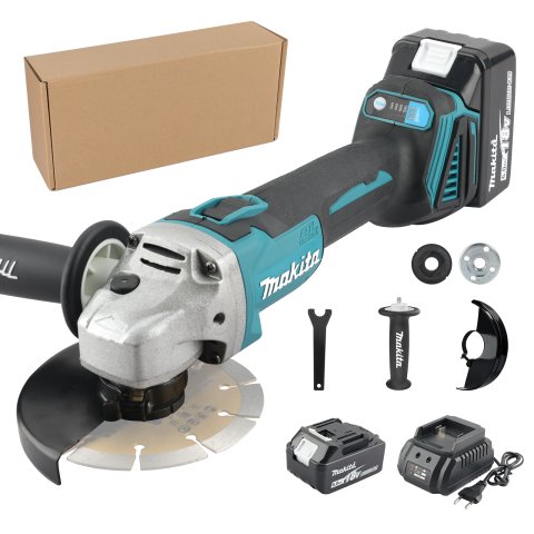 Makita DGA404 Cordless Angle Grinder - 18V Power with 125mm Disc Size for Versatile Cutting Applications