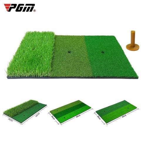 PGM Golf Ball Mat Indoor/Outdoor Mini Practice Durable PP Grass Mat Backyard Sports Golf Training Assistance Equipment with Three Way DJD003 240910