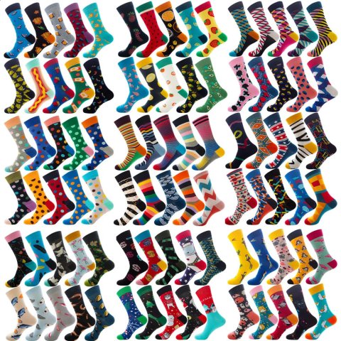 selling casual mens socks socks fashionable solid color happy business party dress cotton socks mens 240921