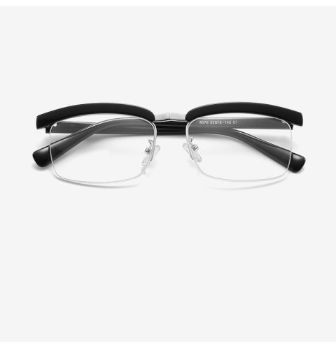 Vintage Tm hardy Blue Light Blocking Glasses Men TR90 Eyebrow Frames Rimless Square Eyewear