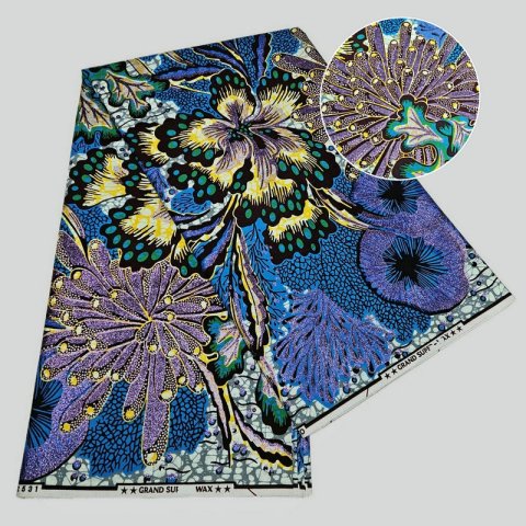 2025 new design, super grand wax fabric, printed with shinning glitter satin wax, for wedding, party, festival celebration