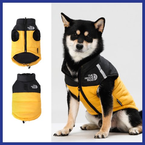 Dog Winter Coat with Leash D-ring, Dog Jacket Clothes with Zipper on Chest, Waterproof Windproof Warm Vest, Reflective Cold Weather Coats, for Small Medium Large Dogs A385