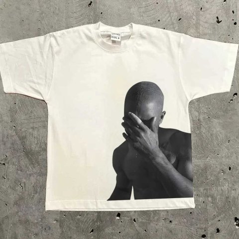 Rapper Frank Retro Graphic T Shirt Mens Hip Hop Ocean Album Clothing T-Shirts Y2k Unisex Blond Fashion Oversized Cotton T-shirt W250607