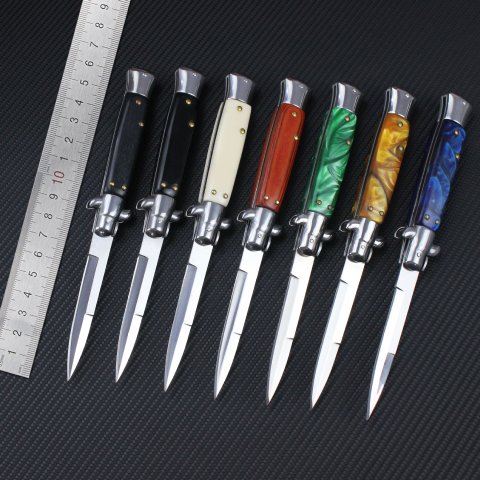 Folding Blade With Resin Handle Outdoor Survival Tool Portable For Self Defense 440 Steel Folding Knife Pocket Sized Small Knife